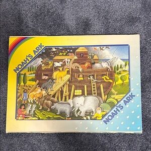 Vintage 1981, set of 2 Noah's Ark Puzzles for Kids- Complete. Good condition